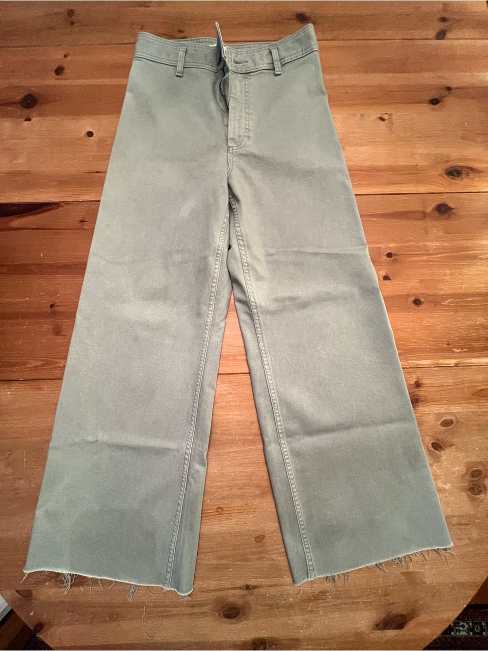 Zara Men's Bootcut Jeans in Sage Green